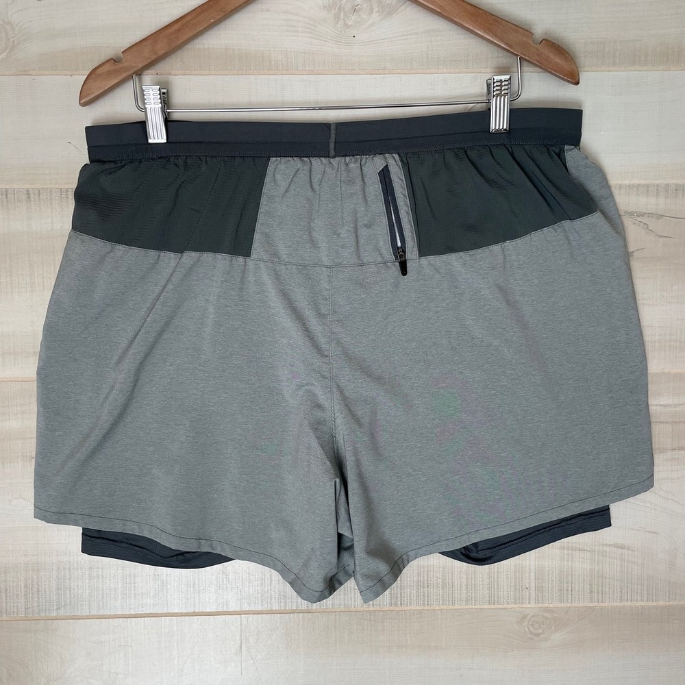 Nike Running 2-In-1 Double Shorts Gray Size Xxl - image 2